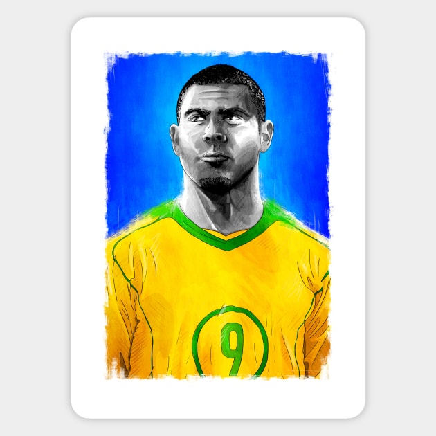 Ronaldo Nazário- R9 -  Brazil Football Artwork Sticker by barrymasterson